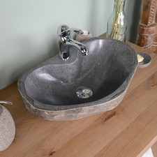 Aufsatz-Waschbecken Flussstein