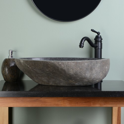 Stein aufsatz waschbecken oval - aufsatz-waschbecken,
